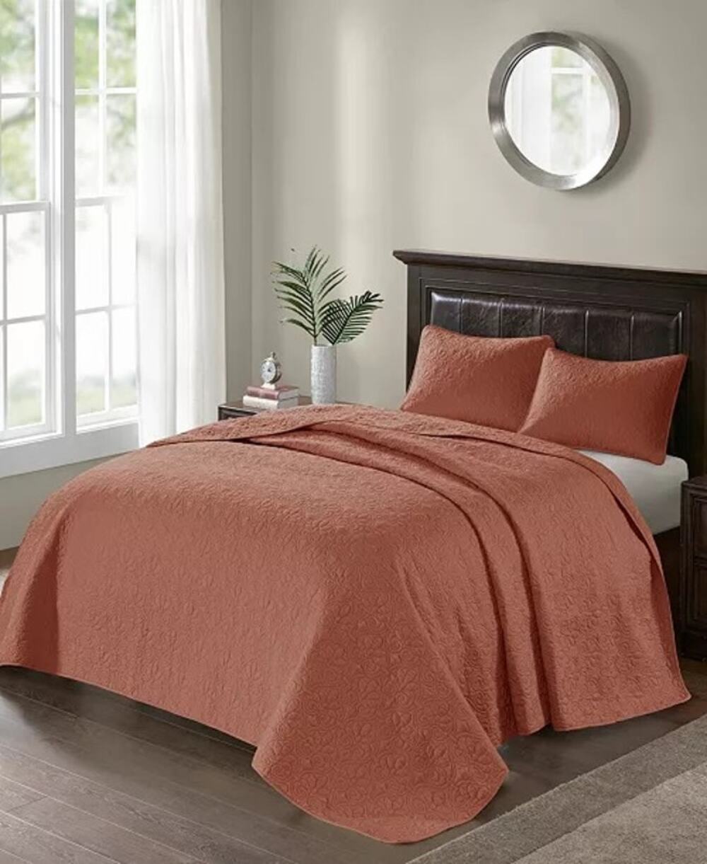 NEW! Madison Park Full/Queen Quilt Set Clay Red